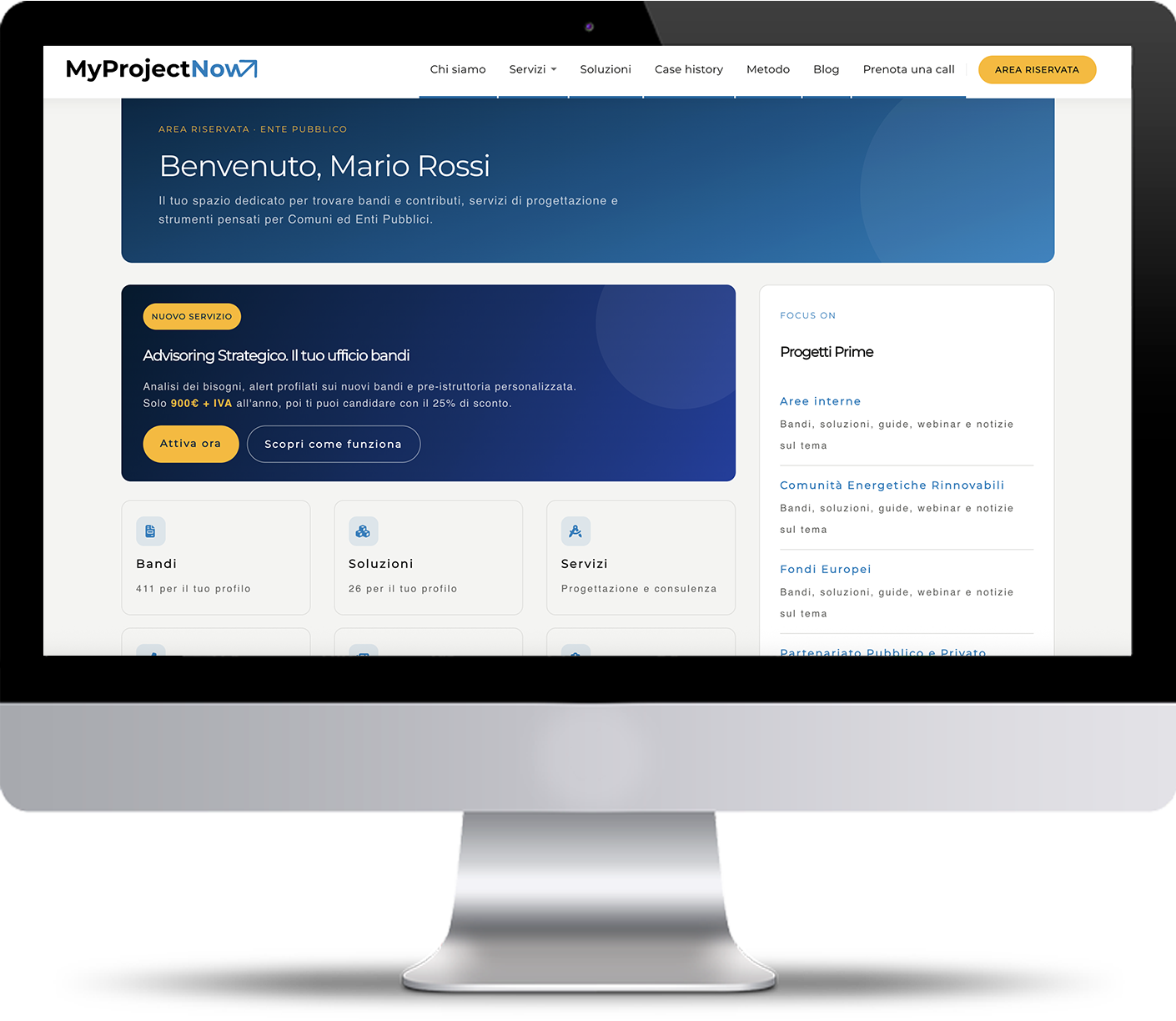 Dashboard MyProjectNow per la gestione dei fondi pubblici e dei bandi europei